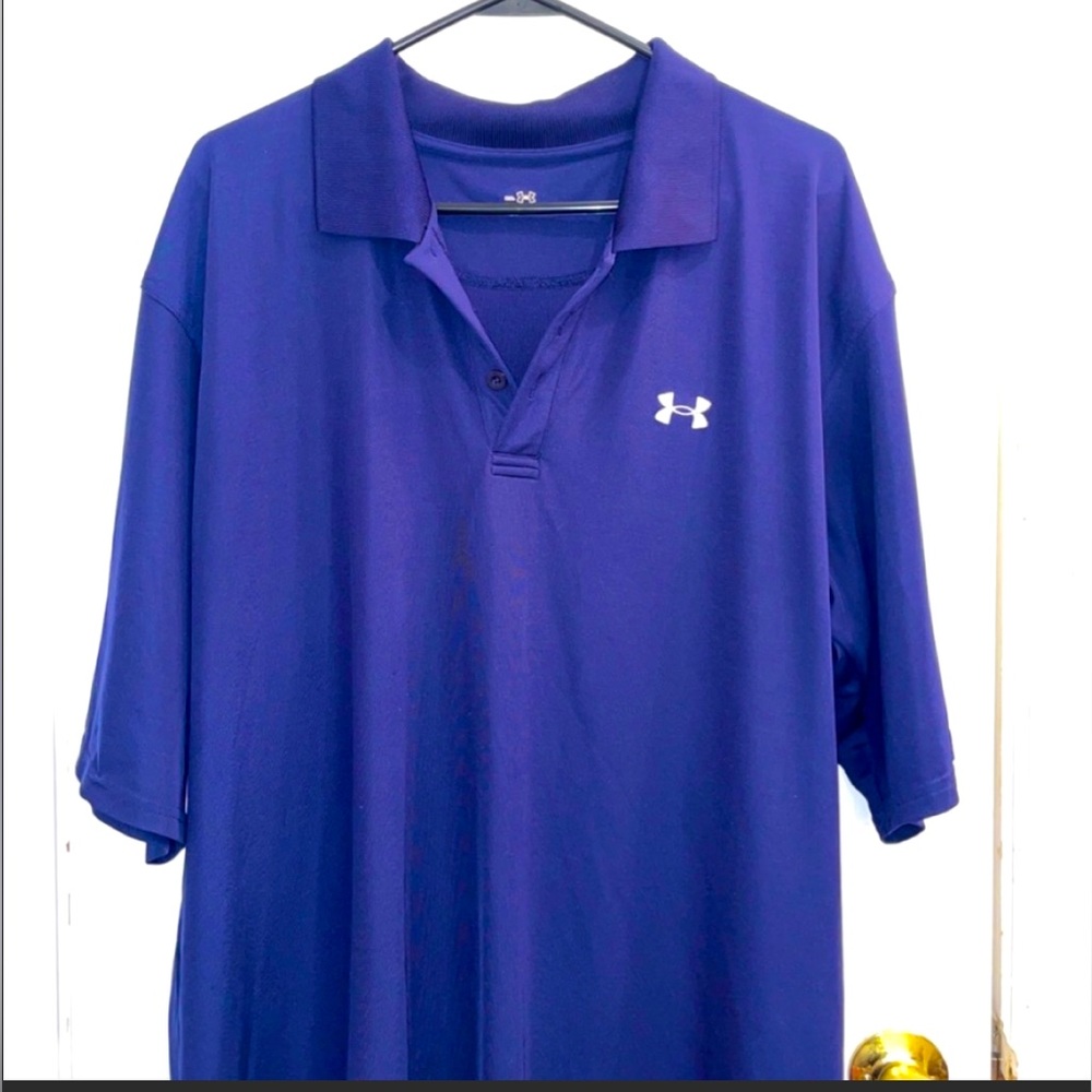 NWOT Under Armour dri fit blue short sleeve polo size XXL - Picture 1 of 4